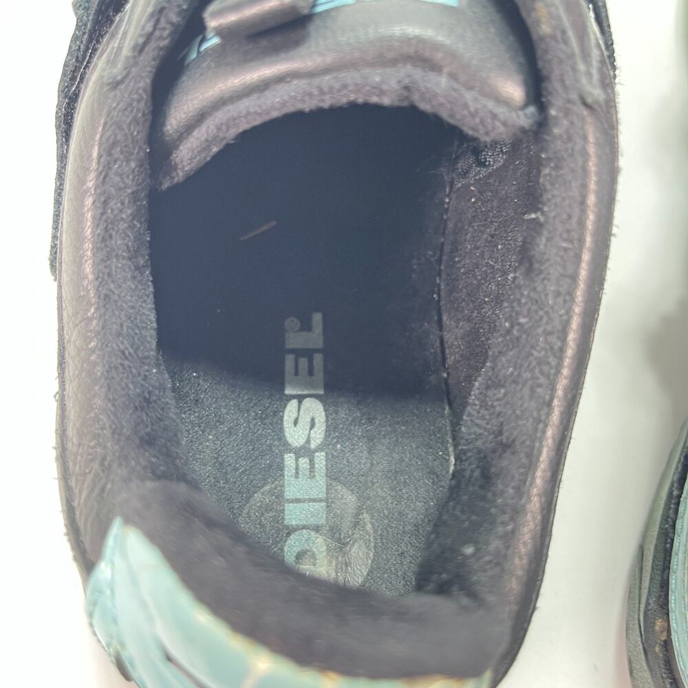 Diesel Active W Black Light Blue Leather Athletic Driving Shoes Women's Size 11 - Picture 8 of 10